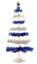 Details about  / 18/" Silver and Blue Christmas Tree Tinsel Feather Style Holiday Tree 1.5FT