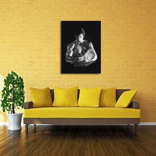 Rocky Balboa Boxing Movie Poster Art Print Black /& White Canvas Home Decor
