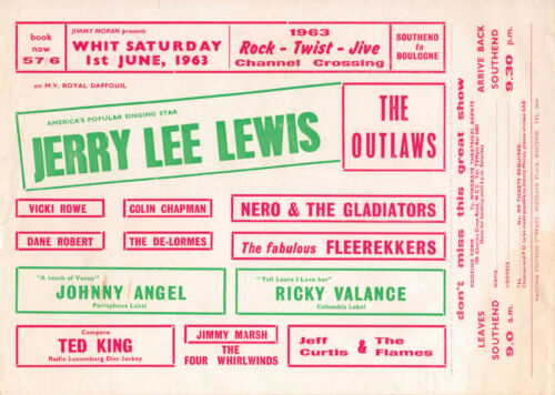 Jerry Lee Lewis In Southend 0458 Vintage Music Poster Art