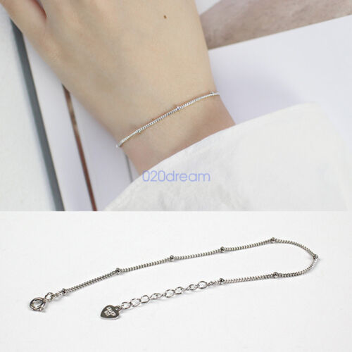 Wholesale 925 Argent Femmes Simple librement réglable charme bracelet chaîne bijoux