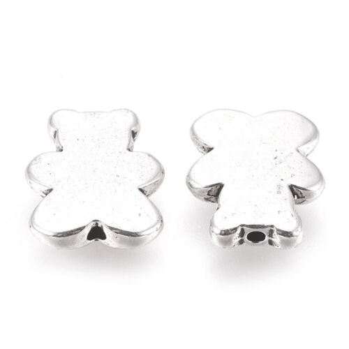10pcs Bear forme Tibétain Argent Perles 17 mm fabrication de bijoux