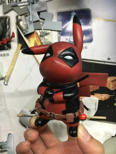 TL figurine drôle PIKACHU Cosplay X-MEN Marvel Deadpool PVC Modèle Jouets pour