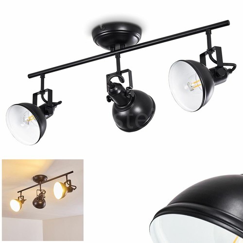 Vintage Retro Flur Wohn Zimmer Lampe Leuchte verstellbar schwarz Decken Strahler