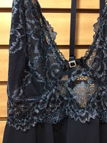 Details about   **SEDUCTIVE WEAR BY CINEMA ETOILE WITH THONG BLACK & TEAL LACE TOP BRAND NEW 