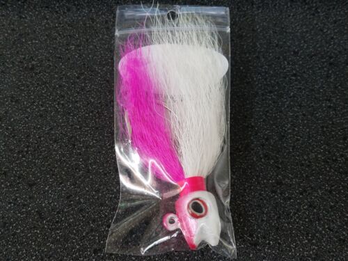 PINK//WHITE Smiling Bill Bucktail Jig 7//0 Hook DISC FOR 2+ 1 S /& S 1 1//2oz