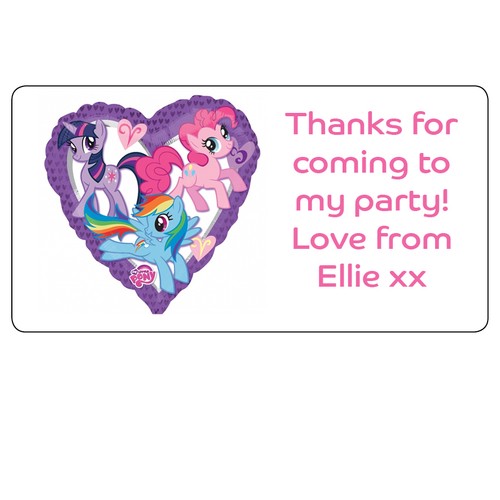 Mon petit poney personnalisé Étiquettes Merci Parti Adresse Stickers 34x64mm 067
