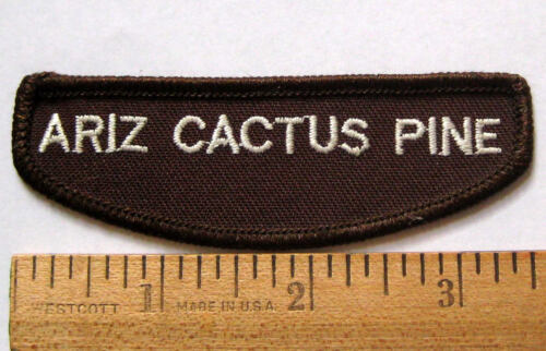 Girl Scout ARIZONA CACTUS PINE COUNCIL Brown Brownie ID STRIP Patch Badge NEW 