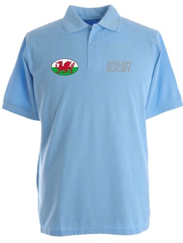 6 Colours Embroidered Welsh Rugby Mens Wales Polo Shirts