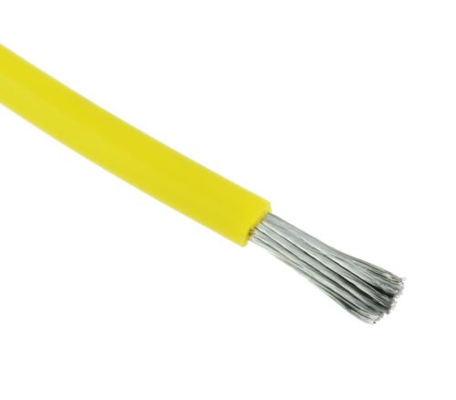 5 Metres Silicona Amarillo Cable Conductor 10AWG 1050//0.08mm
