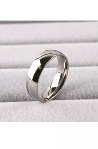 High Polished Stainless Steel Wedding Engagement Ring