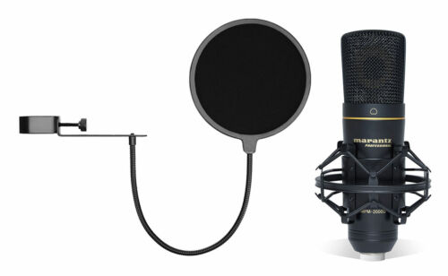 Marantz MPM-2000U USB Kondensator Mikrofon Set Niere Popkiller Studio Zubehör