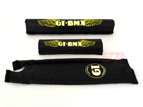 GT BMX Pad Set Old School BMX 3 Piece Black/Yellow 
