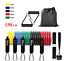 Details about    Resistance Band 11 Pcs Set Workout Bands Yoga Pilates Abs Exercise Fitness Tube 