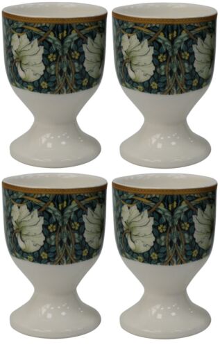 William Morris Feines Porzellan Set mit 4 Eierbecher Pimpernel Blumen Design