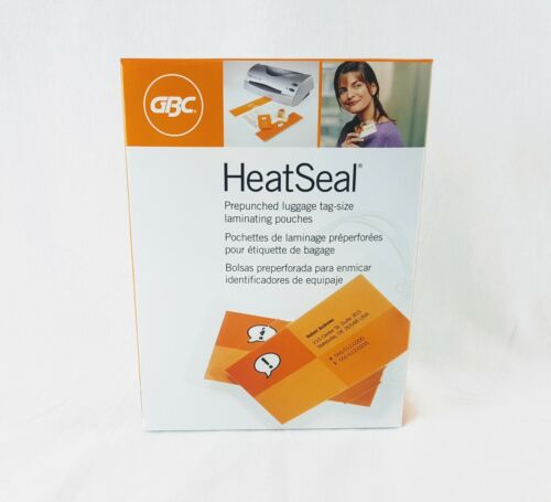 Details about  &nbsp;GBC Laminating HeatSeal Sheets, Luggage Tag Size 64mm x 108mm With Loops, 50 pcs