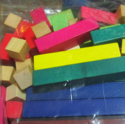 Details about   Cuisenaire Rods Math Manipulative Counting Fraction 74 piece Wood Set Homeschool 