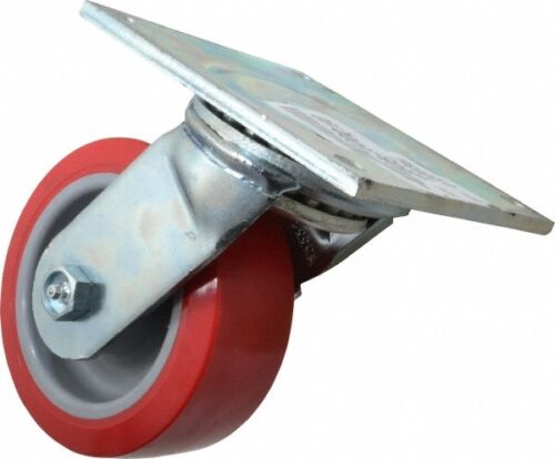 E.R. Wagner 5 Inch Diameter x 2 Inch Wide, Swivel Caster with Top Plate Mount...