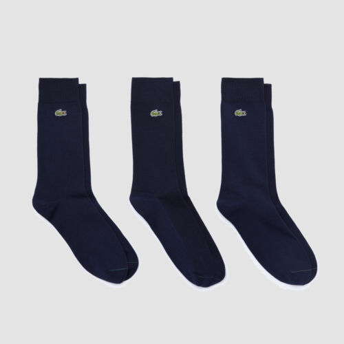 Lacoste ra5744 nuevo con embalaje original 41-46 3er Pack logotipo calcetines-Navy azul