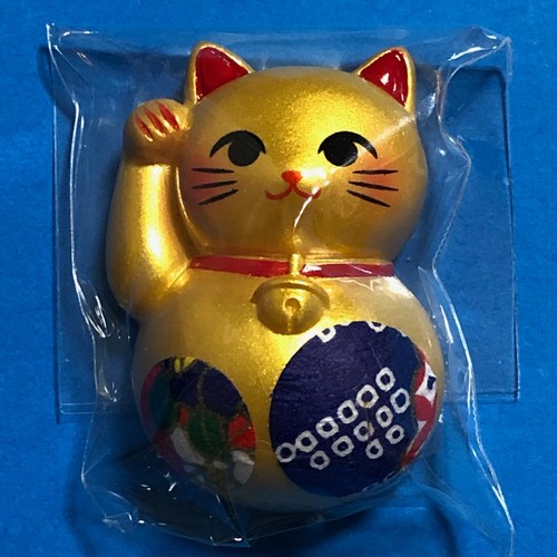 F//S Maneki Neko Fridge Magnet Lucky Money Fortune Cat Gold Kawaii from Kyoto