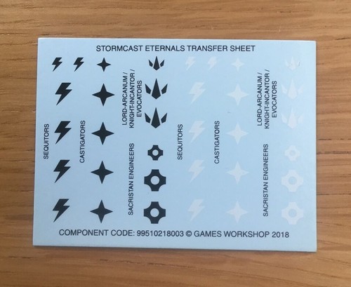 Decals sheet x 2 Age of Sigmar Soul Wars Transfer