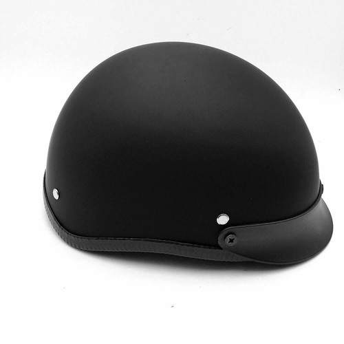 DOT Certified Black Half Face Helmet Chopper Cruiser Biker M