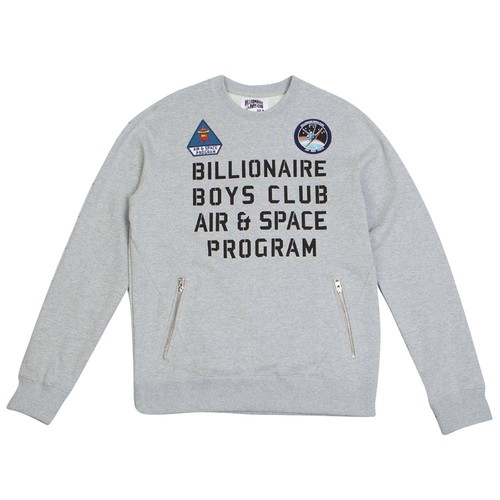 $125 Billionaire Boys Club Men Program Crew Sweater gray heather