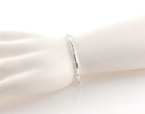 Sterling Silver Solid X Link Bracelet 8/" Free Gift Packaging