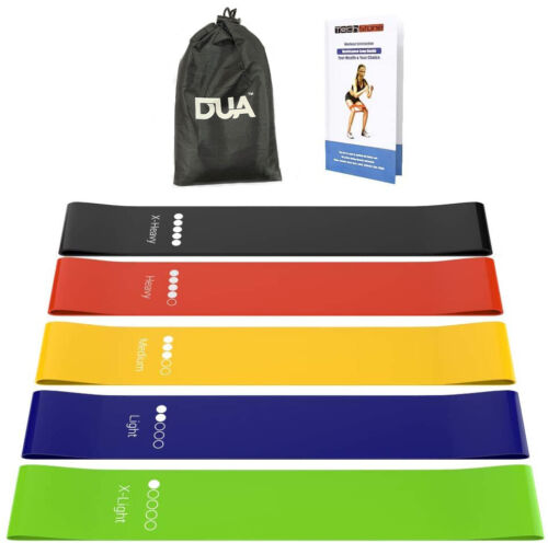 Details about  / DUA 5 Set High Durability Latex Exercise Resistance Bands Multiple Strengths