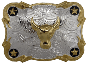 Oversize BIG BULL HEAD Belt Buckle Silver GOLD Western Cowboy Large ov69