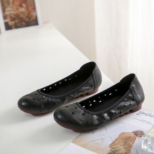 New Women's Round Toe Flat Hollow Out Loafers Soft sole Walk Shoes size 