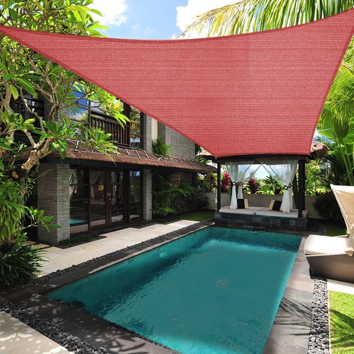 Sun Shade Sail Canopy Outdoor Patio Pool Lawn Rectangle Fabric Cover UV Block