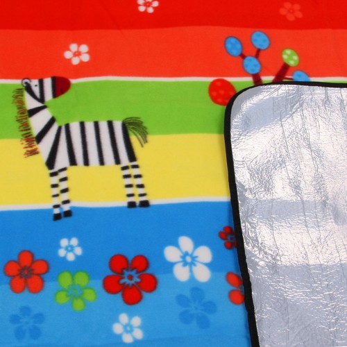 PicNic Zebra XL Picknickdecke 200x200 Fleece Decke wasserdichte Stranddecke