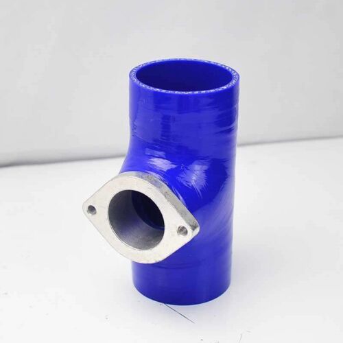 2.5" BOV BLOW OFF VALVE TRI-LAYER SILICONE COUPLER ADAPTER TYPE-RS FLANGE BLUE 