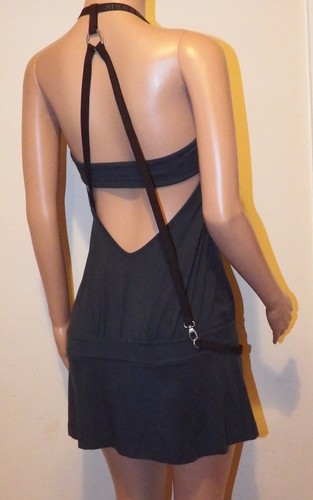MISS SIXTY backless military brown khaki clubbing mini dress BNWT 10 12 medium