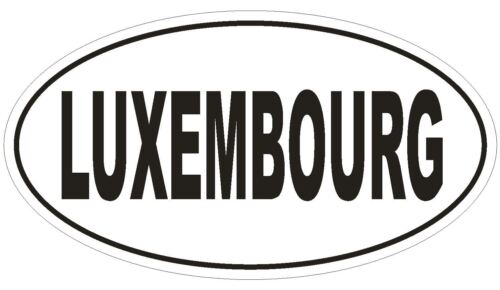 Luxembourg Oval Bumper Sticker or Helmet Sticker D2195 Euro Oval Country Code