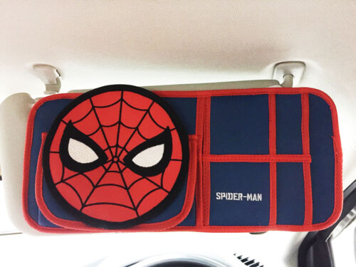 Sun Visor Pocket Organizer Blue Details about  / Spiderman Spider-man Car SUV Sunshade Cover