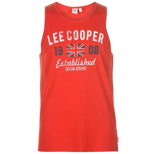 ✅ Lee Cooper Mens Muscle Shirt Tank Top Vest Sleeveless Sleeveless Shirt