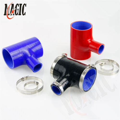CLAMP RED 2.5" T Piece Silicone Hose 63mm T Shape Tube Pipe for 35mm ID BOV 