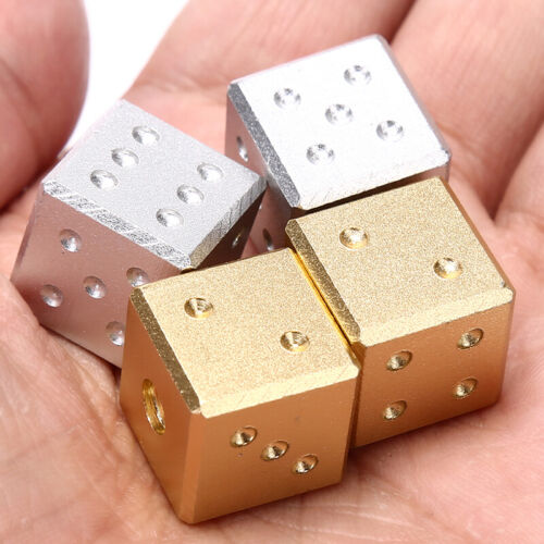 Details about  / 16mm Metal Dice Aluminum Club Bar Drinking Playing Game Tool Gold Silver CoO F3