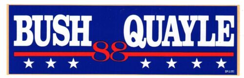 1988 Bush Quayle &#039;88 Bumper Sticker