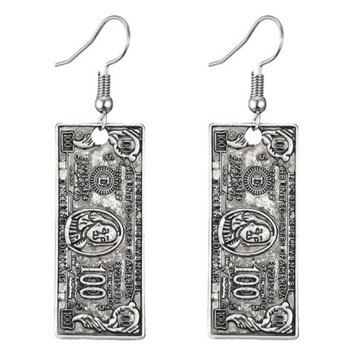 Vintage Dollar Coin Drop Dangle Earrings Charming Coin Ear Stud Jewelry Gift HGU