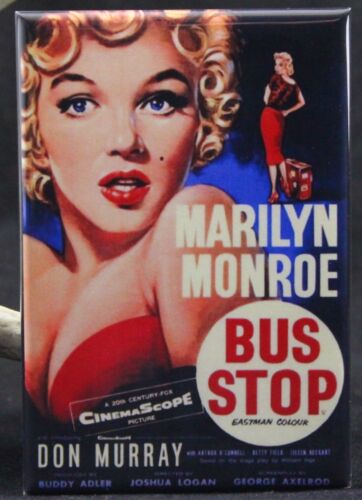 Bus Stop  2" X 3" Fridge Marilyn Monroe Locker Magnet 