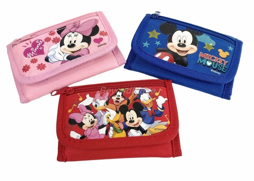 Disney Mickey wallet Set of 3 Children Boys Girls Wallet Kids Cartoon Coin Purse