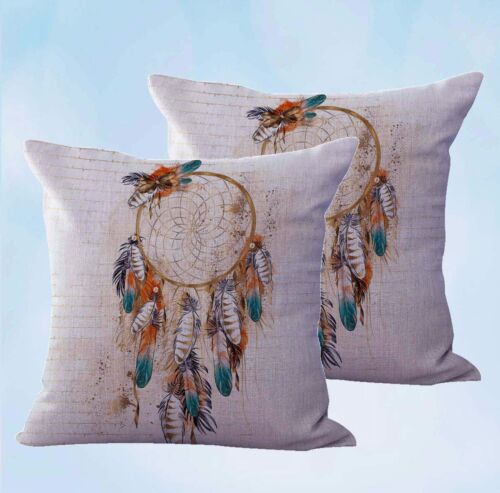 US Seller-set of 2 cool cushion cover American native dreamcatcher cushion cover