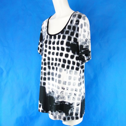 Airfield Damen Sommer T Shirt Oberteil Straß Muster Schwarz Weiß Np 99 Neu