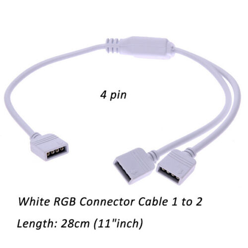 1/2/3/4-Way 4Pin RGB 5050 3528 tira de LED Conector de CC Macho Hembra Cable Divisor 