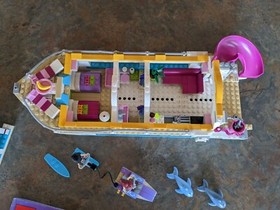 LEGO Friends 41015 Dolphin Cruise Boat Yacht, pre-owned Few Missing Pieces