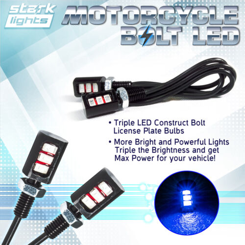 A Motorcycle Screw Triple SMD LED Bolt Lamp Car License Plate Light High Power
