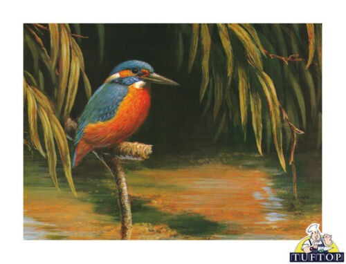 Glass Chopping Board Kingfisher Solo On Water Birds Kitchen Worktop Saver 3 Size