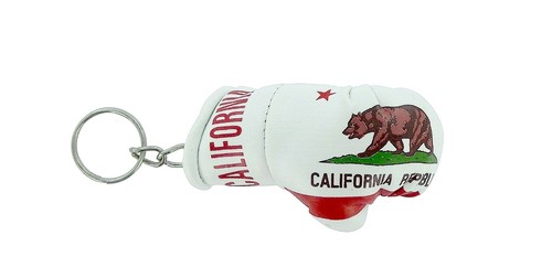 Keychain Mini boxing gloves key chain ring flag key ring cute california usa